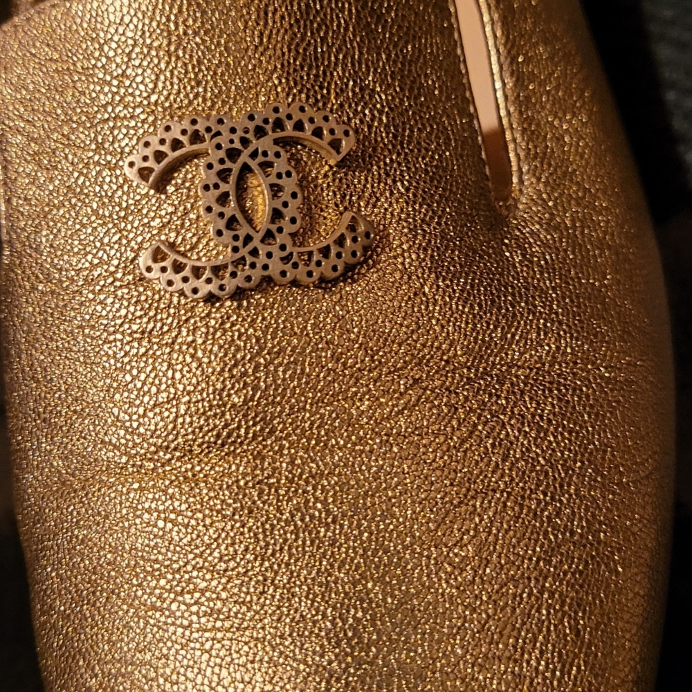 Rose metallic Coco Chanelle loafers. Size 37 - Picture 8 of 16